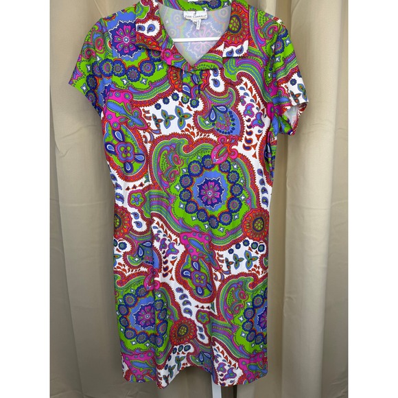 Jude Connally Dresses & Skirts - Jude‎ Connally Paisley Print Short Sleeve Mini Dress Women's Size M